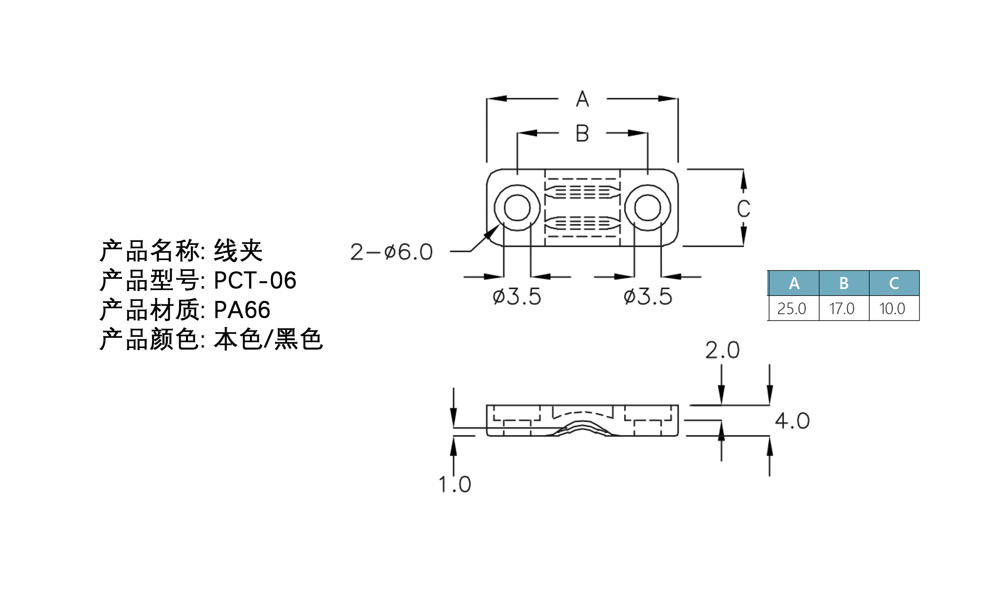 线夹 压线板 PCT-06